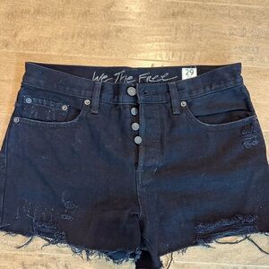 We The Free Black Denim Shorts 29 like new condition